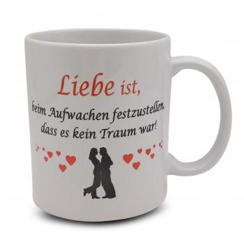 Tasse - Liebe ist, beim Aufwachen