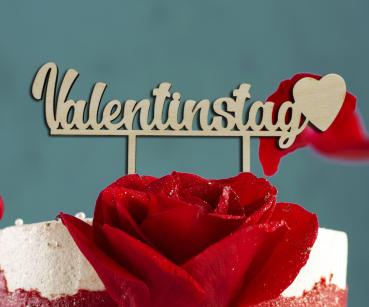 Tortenstecker Valentinstag aus Holz