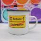 Preview: Tasse Schulanfang - Schild Schule/Kindergarten Mädchen - Emaillebecher weiß - 2 Größen