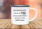 Preview: Tasse Tee - Eine Freundschaft ist wie eine Tasse TEE - Emaillebecher weiß - 2 Größen
