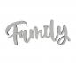 Preview: Schriftzug Family mit Pfote aus Holz in weiß
