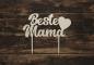 Preview: Tortenstecker Beste Mama aus Holz