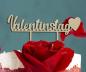 Preview: Tortenstecker Valentinstag aus Holz