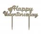 Preview: Tortenstecker Happy Valentinesday aus Holz