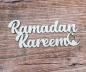 Preview: Schriftzug Ramadan Kareem aus Holz in weiß