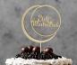 Preview: Tortenstecker Ring mit Mond - Eid Mubarak - aus Holz