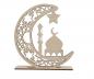 Preview: Aufsteller Mond mit Moschee und Stern zum Ramadanfest - aus Holz