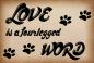 Preview: Dekoschild - LOVE is a fourlegged WORD