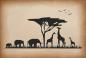 Preview: Dekoschild - Afrika Giraffen/Elefanten