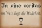 Preview: Dekoschild - In vino veritas im Wein liegt die Wahrheit. + Weinglas unten