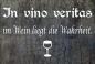 Preview: Dekoschild - In vino veritas im Wein liegt die Wahrheit. + Weinglas unten
