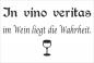 Preview: Dekoschild - In vino veritas im Wein liegt die Wahrheit. + Weinglas unten