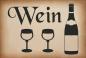 Preview: Dekoschild - Wein Weinflasche + 2 Weingläser