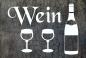 Preview: Dekoschild - Wein Weinflasche + 2 Weingläser