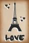 Preview: Dekoschild - Love Eiffelturm Paris