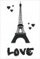 Preview: Dekoschild - Love Eiffelturm Paris