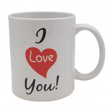 Tasse - I (rotes Herz mit Love drin) You!