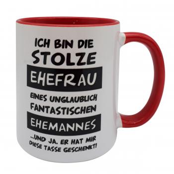 Tasse - Ehefrau - fantastischen Ehemannes - schwarz