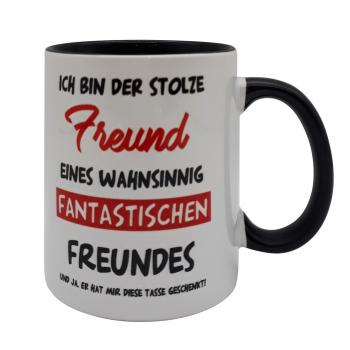 Tasse - stolze Freund - fantastischen Freundes - schwarz