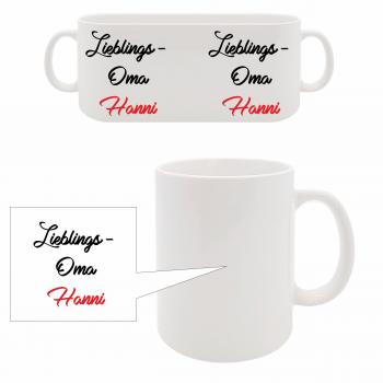 Tasse - Lieblings Oma + Wunschname