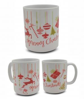 Tasse - Merry Christmas Streifen