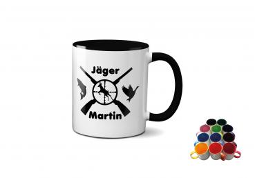 Tasse - Jagdemblem - Wunschname