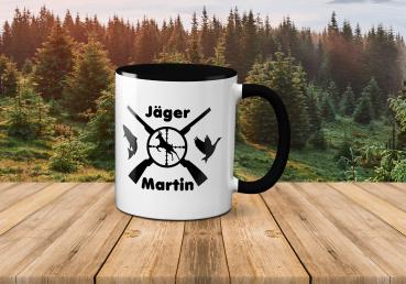 Tasse - Jagdemblem - Wunschname