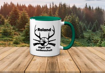 Tasse Jagd - Jäger aus Leidenschaft - personalisiert Wunschname Geschenk Jäger