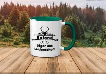 Tasse Jagd - Jäger aus Leidenschaft - Geweih - personalisiert Wunschname Geschenk Jäger