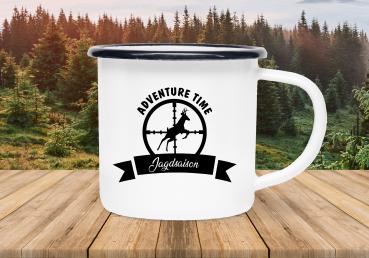 Tasse Adventure Time - Jagdsaison - Emaillebecher weiß - 2 Größen