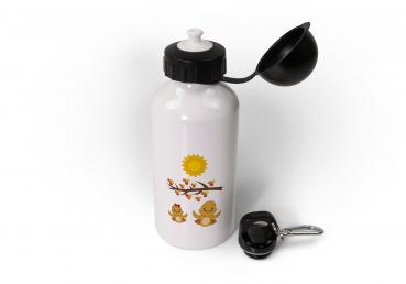 Kindertrinkflasche Frühling Küken - Wunschname - 400ml