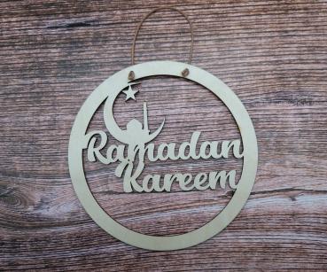 Holzring mit Ramadan Kareem