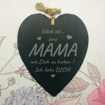 Schieferherz - Glück ist... eine MAMA