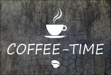 Dekoschild - Coffee-Time Tasse + Bohne