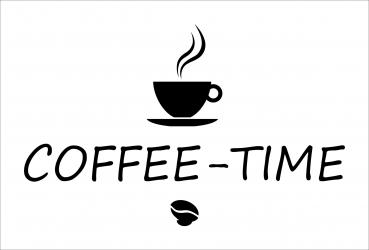 Dekoschild - Coffee-Time Tasse + Bohne