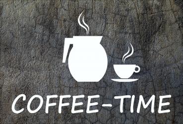 Dekoschild - Coffee-Time Kanne + 1 Tasse