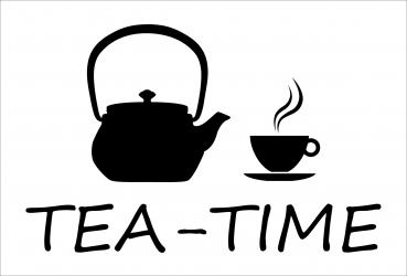 Dekoschild - Tea-Time + Kanne/Tasse