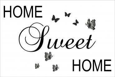 Dekoschild - HOME Sweet HOME + Schmetterlinge