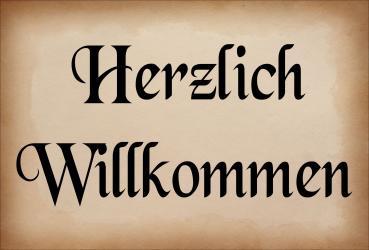 Dekoschild - Herzlich Willkommen