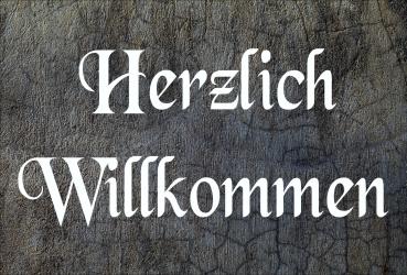 Dekoschild - Herzlich Willkommen