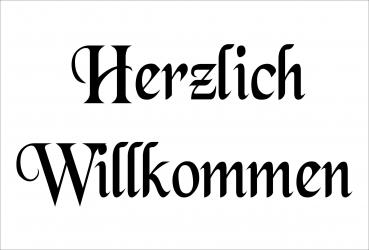 Dekoschild - Herzlich Willkommen