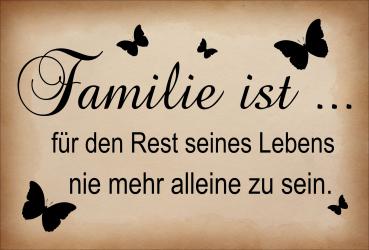 Dekoschild - Familie ist... + Schmetterlinge