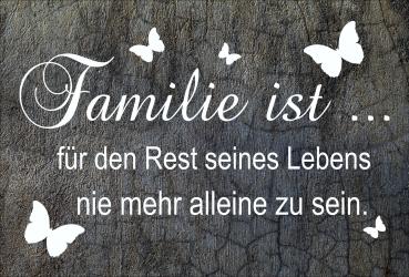 Dekoschild - Familie ist... + Schmetterlinge