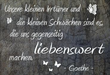 Dekoschild - Unsere kleinen Irrtümer und... (Goethe) + Schmetterlinge