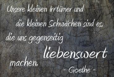 Dekoschild - Unsere kleinen Irrtümer ...liebenswert (Goethe)