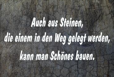 Dekoschild - Auch aus Steinen...