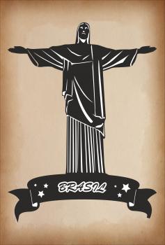Dekoschild - Cristo Redentor Brasilien
