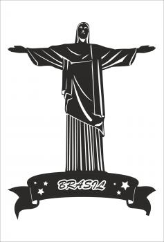 Dekoschild - Cristo Redentor Brasilien