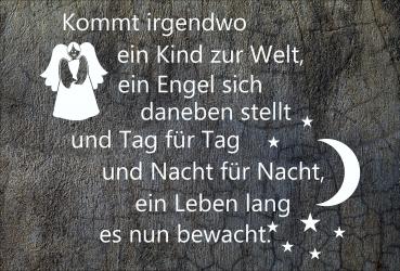 Dekoschild - Kommt irgendwo ein Kind zur Welt...