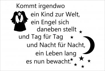 Dekoschild - Kommt irgendwo ein Kind zur Welt...